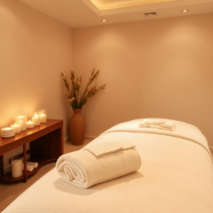 Candlelit treatment suite